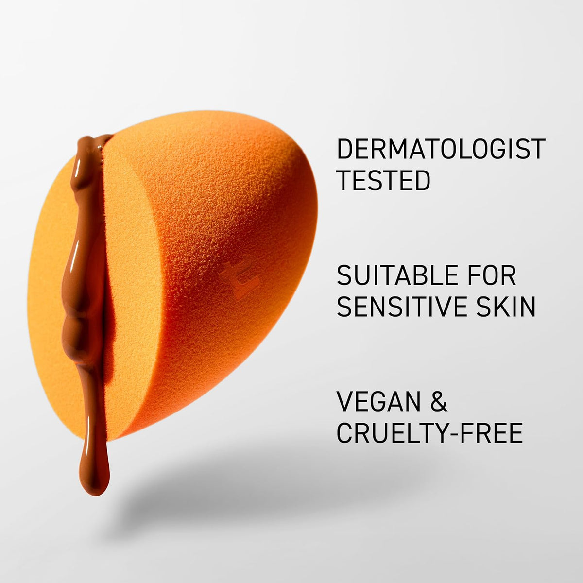 use damp for skin-like sheer finish or dry for fuller buildable coverage