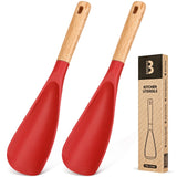 Badiano Silicone Cooking Spoon in Black – Single Tool Minimalist Kitchen, 11.4" Spurtle