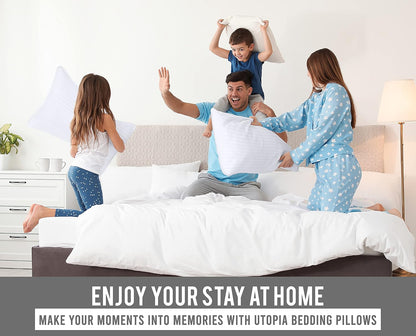 Utopia Bedding Hotel Bed Pillows – Premium Queen Size Sleep Set, Plush Down-Alternative Luxury for the Master Suite