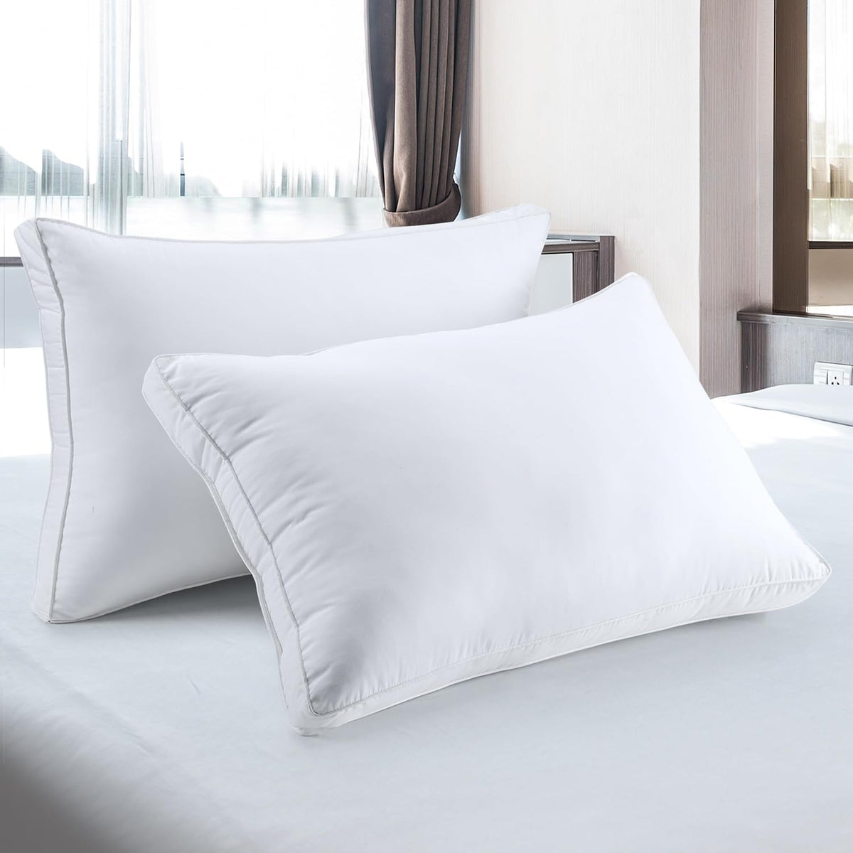 Utopia Bedding Queen Pillow – Versatile Bedding Layering Essential for a Lived-In, Inviting Guest Room
