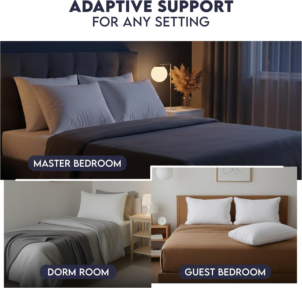 Utopia Bedding Queen Pillow – Versatile Bedding Layering Essential for a Lived-In, Inviting Guest Room