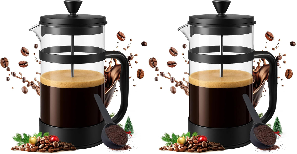Utopia Kitchen French Press Coffee Maker – Decorative Beverage Server for Dinner Parties and Home Bars, Black 34 Oz