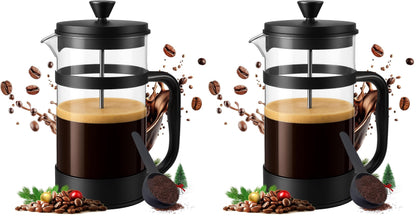 Utopia Kitchen French Press Coffee Maker – Decorative Beverage Server for Dinner Parties and Home Bars, Black 34 Oz