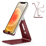 OMOTON C2 Aluminum Phone Holder for Intentional Desk Decor, Slim Profile Stand with Hidden Charging