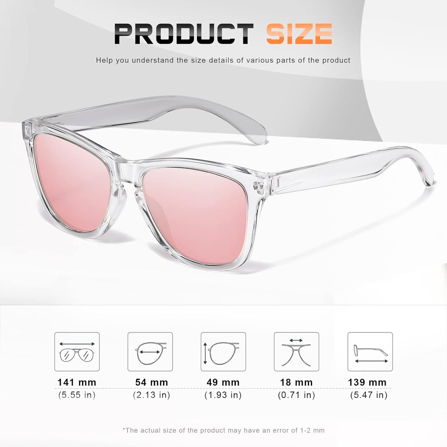 uv400 protection coating blocking 100% of uva and uvb rays