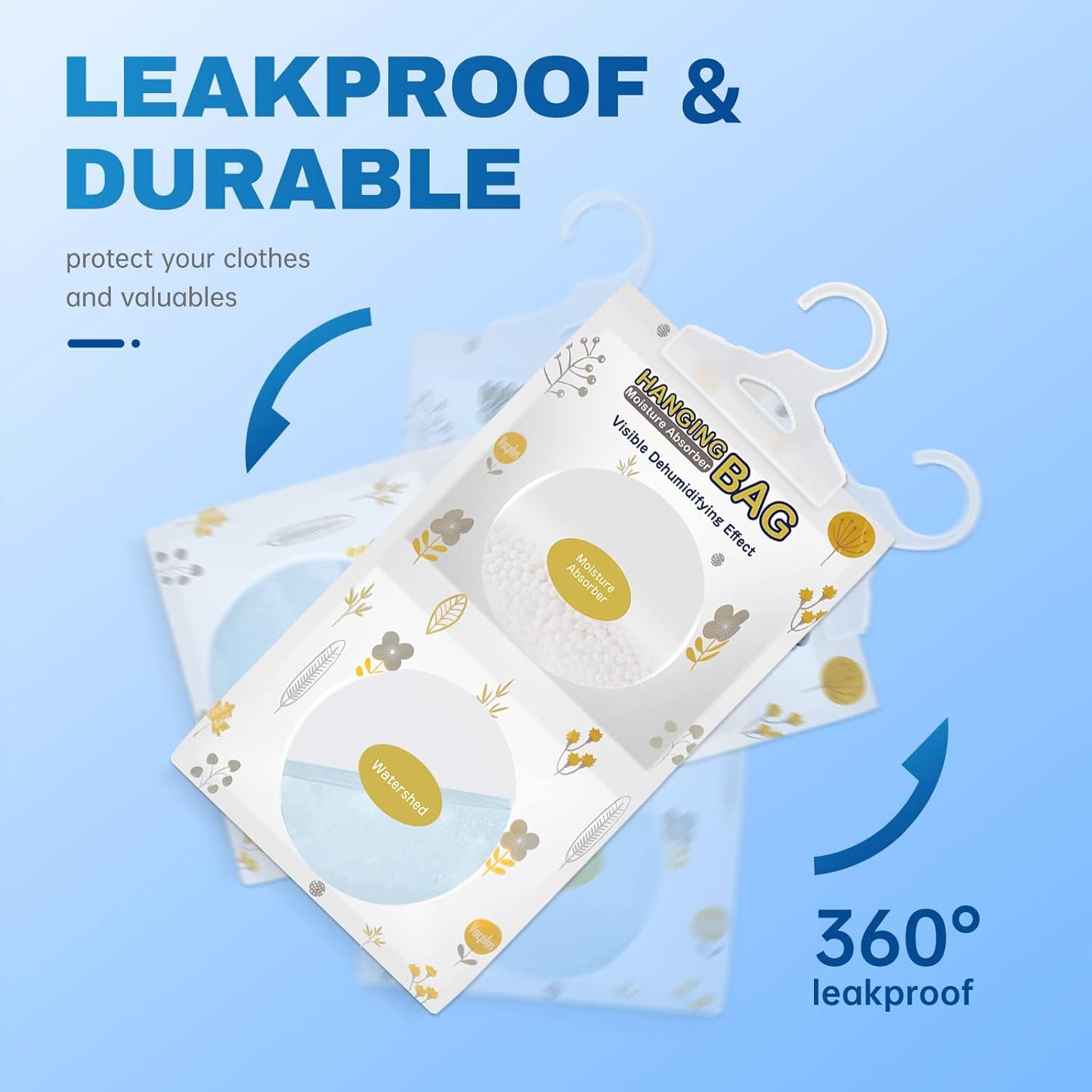 Vacplus Hanging Desiccant Bags – Rugged Humidity Control for Camping Trailers and Car Trunks, Cordless