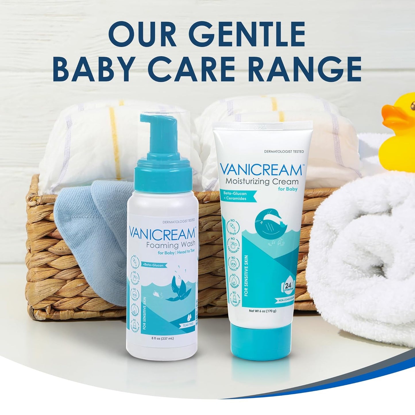 Vanicream Baby Foaming Wash – Hypoallergenic Tear-Free Cleanser Free of Fragrance, Dyes, and Parabens, 8 oz