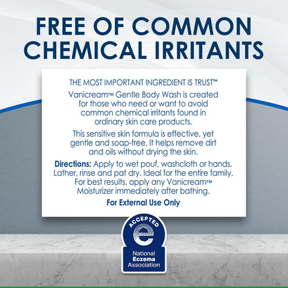 Vanicream Gentle Body Wash – Pediatrician-Reviewed Sensitive Skin Wash for the Whole Family