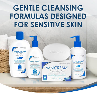 Vanicream Liquid Cleanser – Clutter-Free Bathroom Counter Cleanser, All-in-One Sensitive Skin Daily Wash