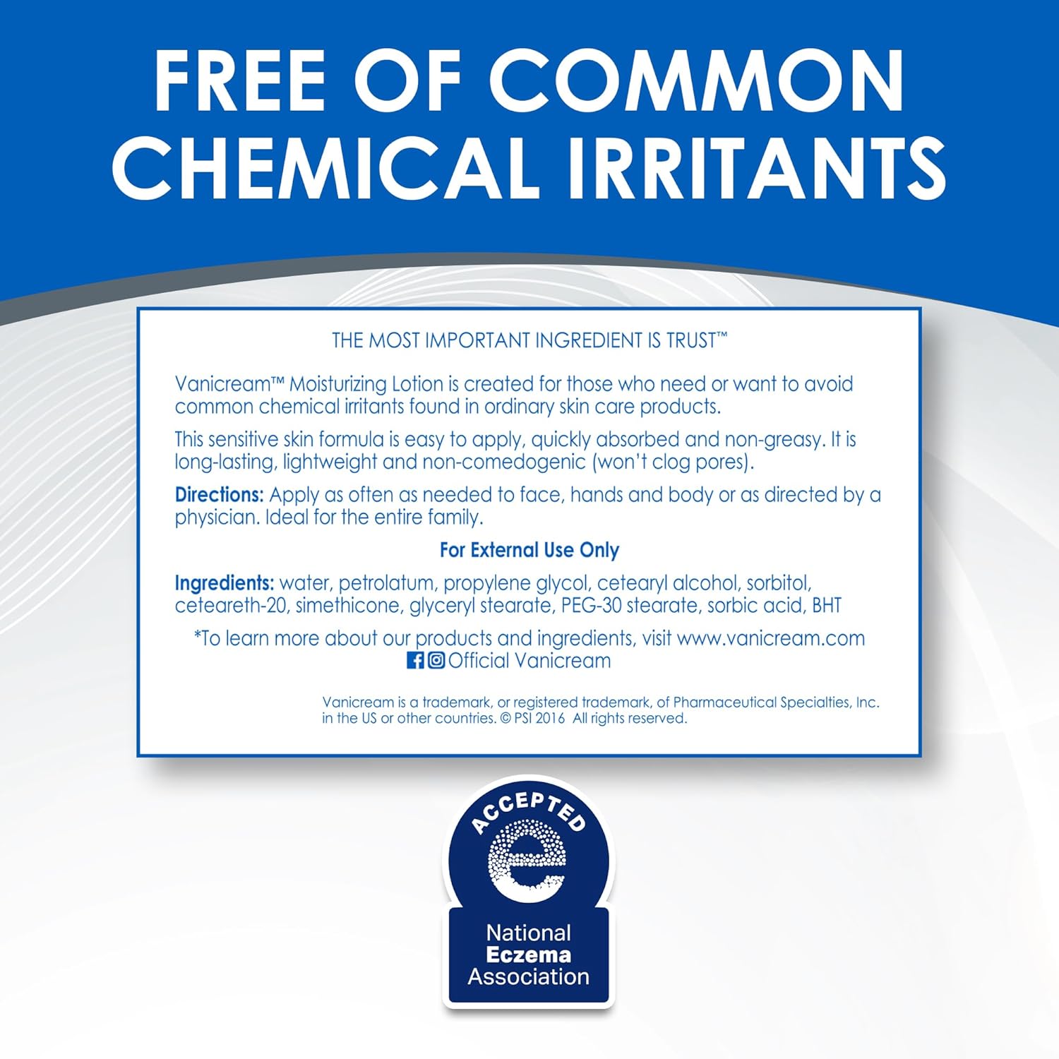 Vanicream Pump Lotion – Dermatologist Trusted Formula Safe for Kids, Adults, and Sensitive Users