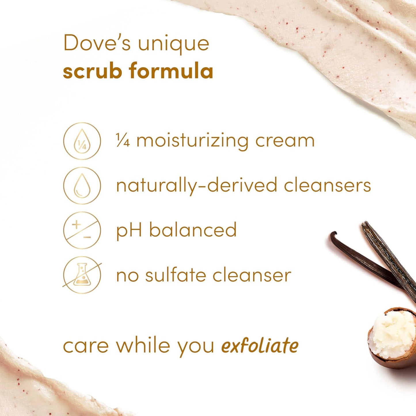 vanilla sugar and shea butter scent with hypoallergenic, sulfate-free formulation
