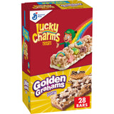 Golden Grahams Lucky Charms Cereal Treat Bars – Road Trip and Travel Snack for the Car, 28 Individually Wrapped Bars