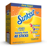 Sunkist Soda Singles To Go Drink Mix – Lightweight Hydration Sticks for Hiking, Camping, and Travel Days