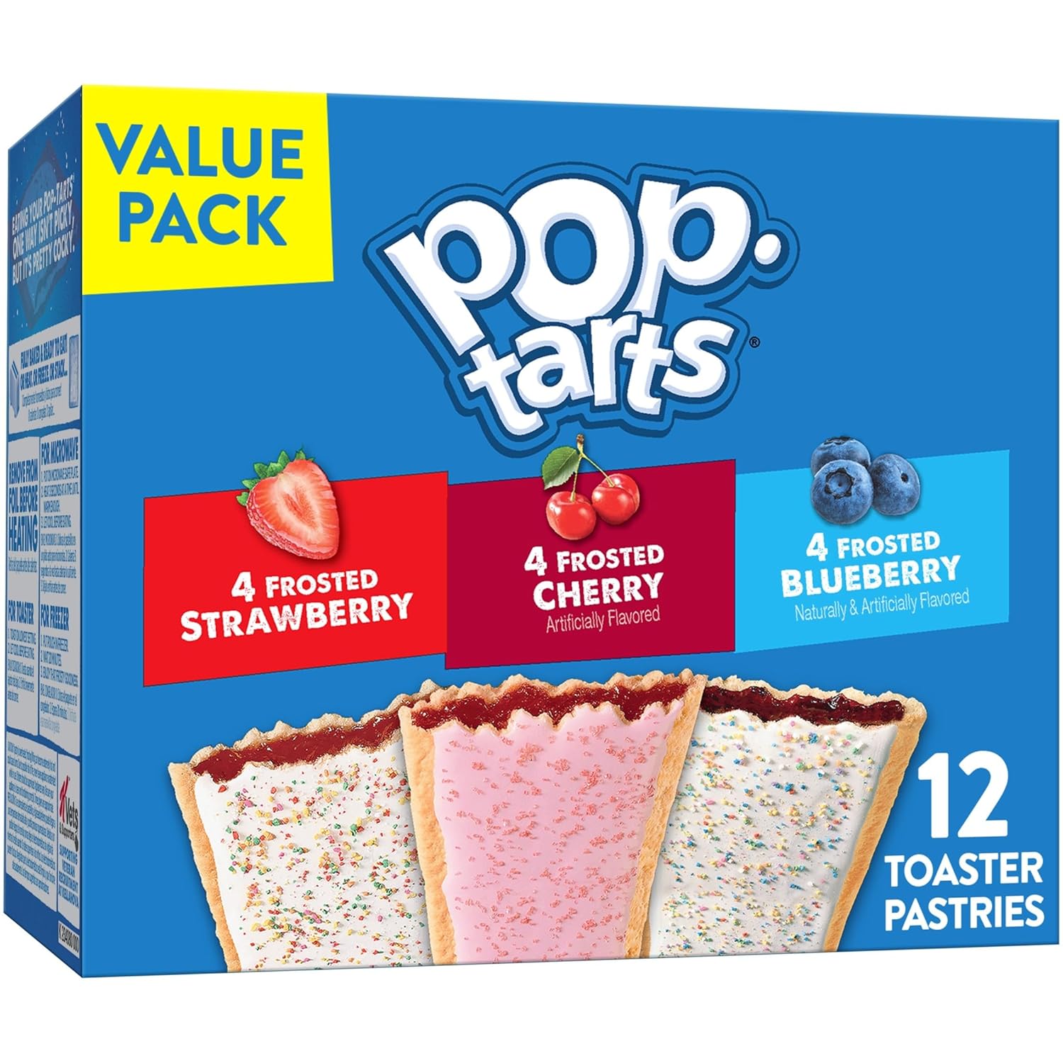 variety pack with frosted cherry, frosted strawberry, and frosted blueberry flavors