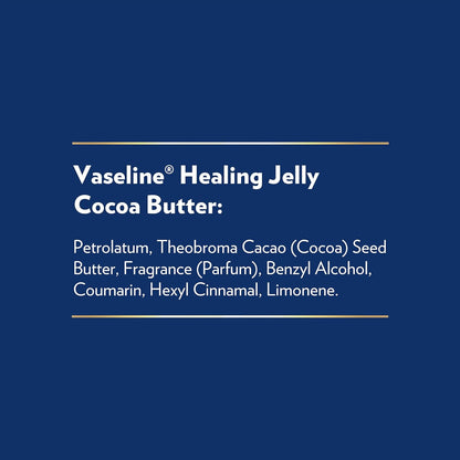 Vaseline Blueseal Cocoa Butter Petroleum Jelly – Self-Care Nightstand Essential for Overnight Lip, Heel and Elbow Repair