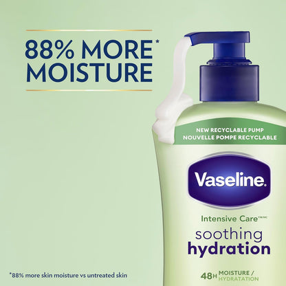 Vaseline Intensive Care Body Lotion for Dry Skin – Dermatologist-Tested Sensitive-Skin Lotion for Eczema-Prone Users, Pack of 3
