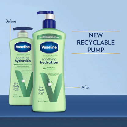 Vaseline Intensive Care Body Lotion for Dry Skin – Dermatologist-Tested Sensitive-Skin Lotion for Eczema-Prone Users, Pack of 3
