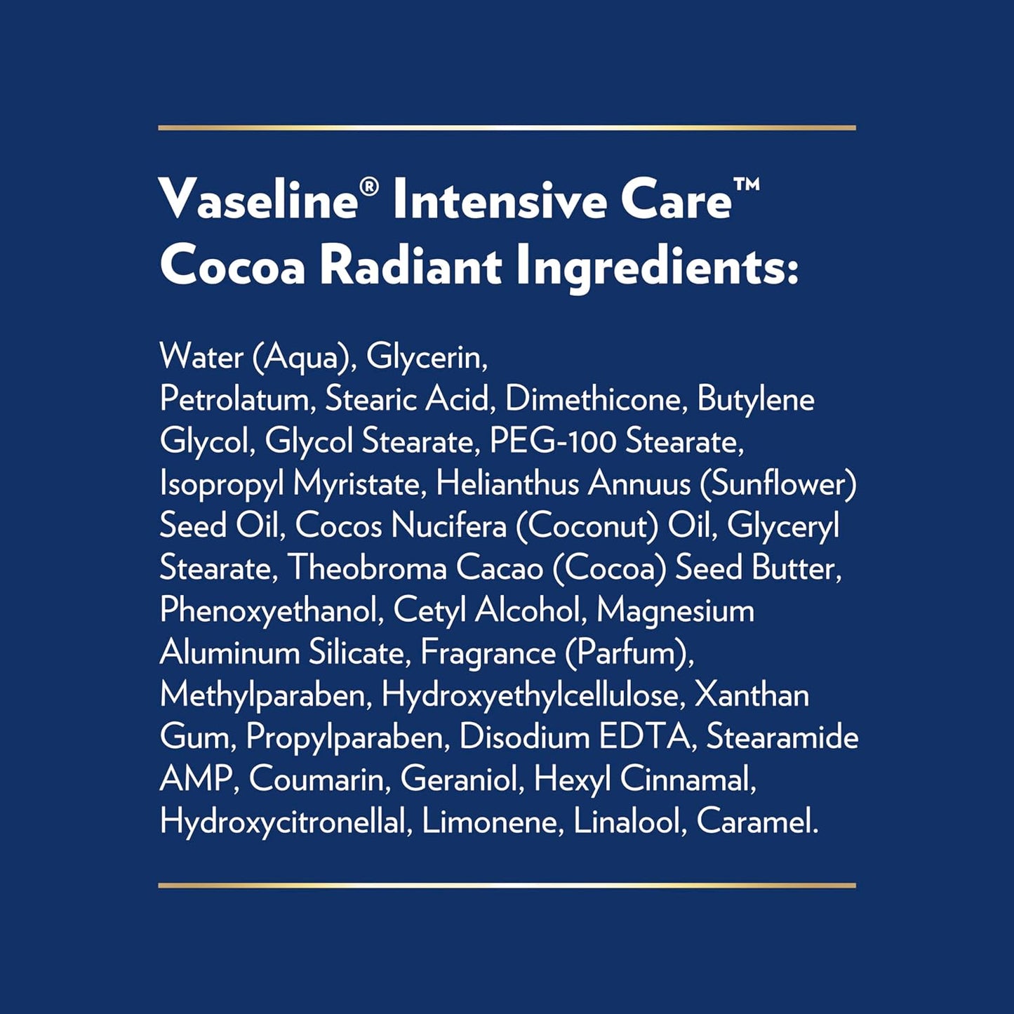 Vaseline Intensive Care Cocoa Radiant Body Lotion – Quick-Absorbing Morning Moisturizer for Busy Professionals On the Go