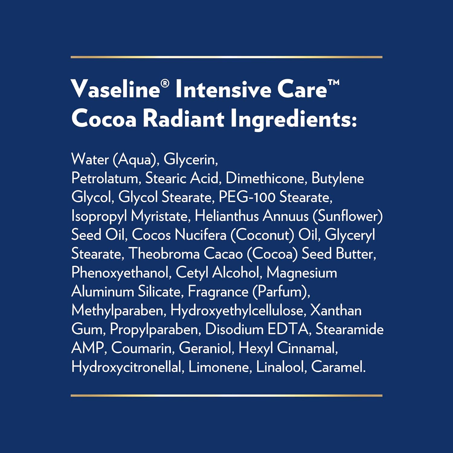 Vaseline Intensive Care Cocoa Radiant Body Lotion – Quick-Absorbing Morning Moisturizer for Busy Professionals On the Go