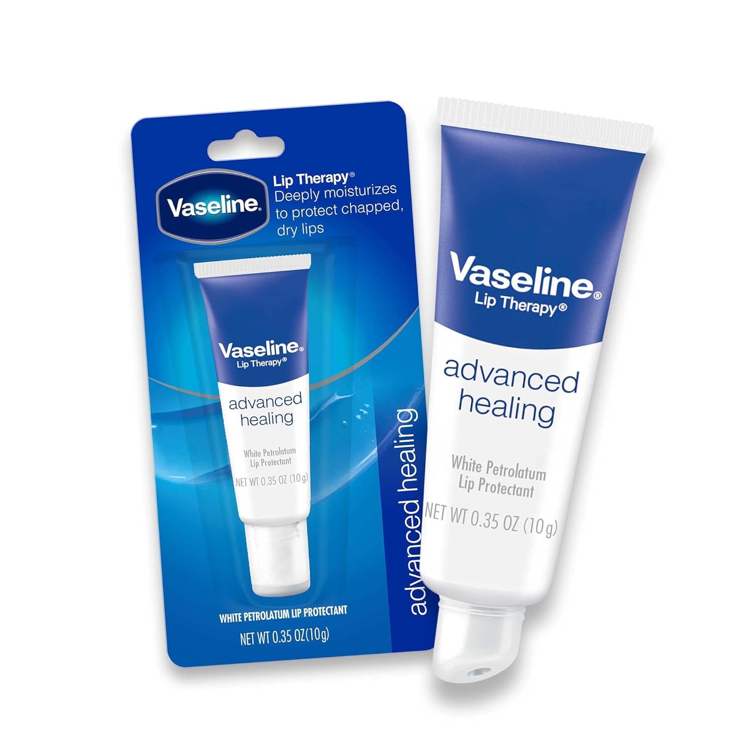 Vaseline Lip Therapy Advanced Healing 3-Pack – Windproof Lip Balm for Ski Slopes, Hiking Trails and Cold Weather