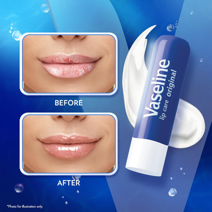 Vaseline Lip Therapy Original Care – Desk and Home Office Lip Balm, One-Handed Twist-Up Stick 6-Pack for Workday Hydration