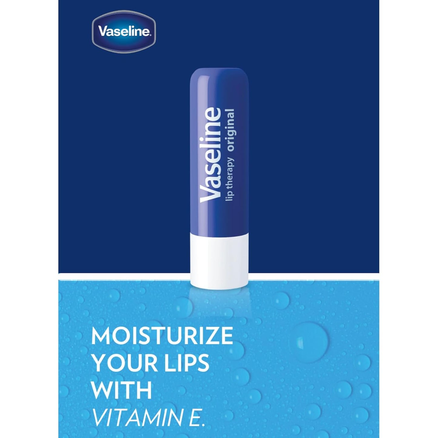 Vaseline Lip Therapy Original – Pocket-Sized Petrolatum Stick for Beach Days, Runs, and Windy Outdoor Adventures, 0.16 oz