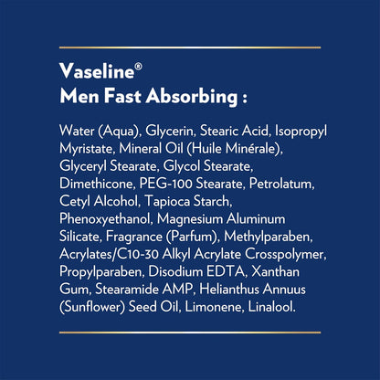 Vaseline Men's Hand & Body Lotion – Gift Set for Brothers, Fathers, and Husbands Who Neglect Skincare, Fast-Absorbing Daily Moisturizer