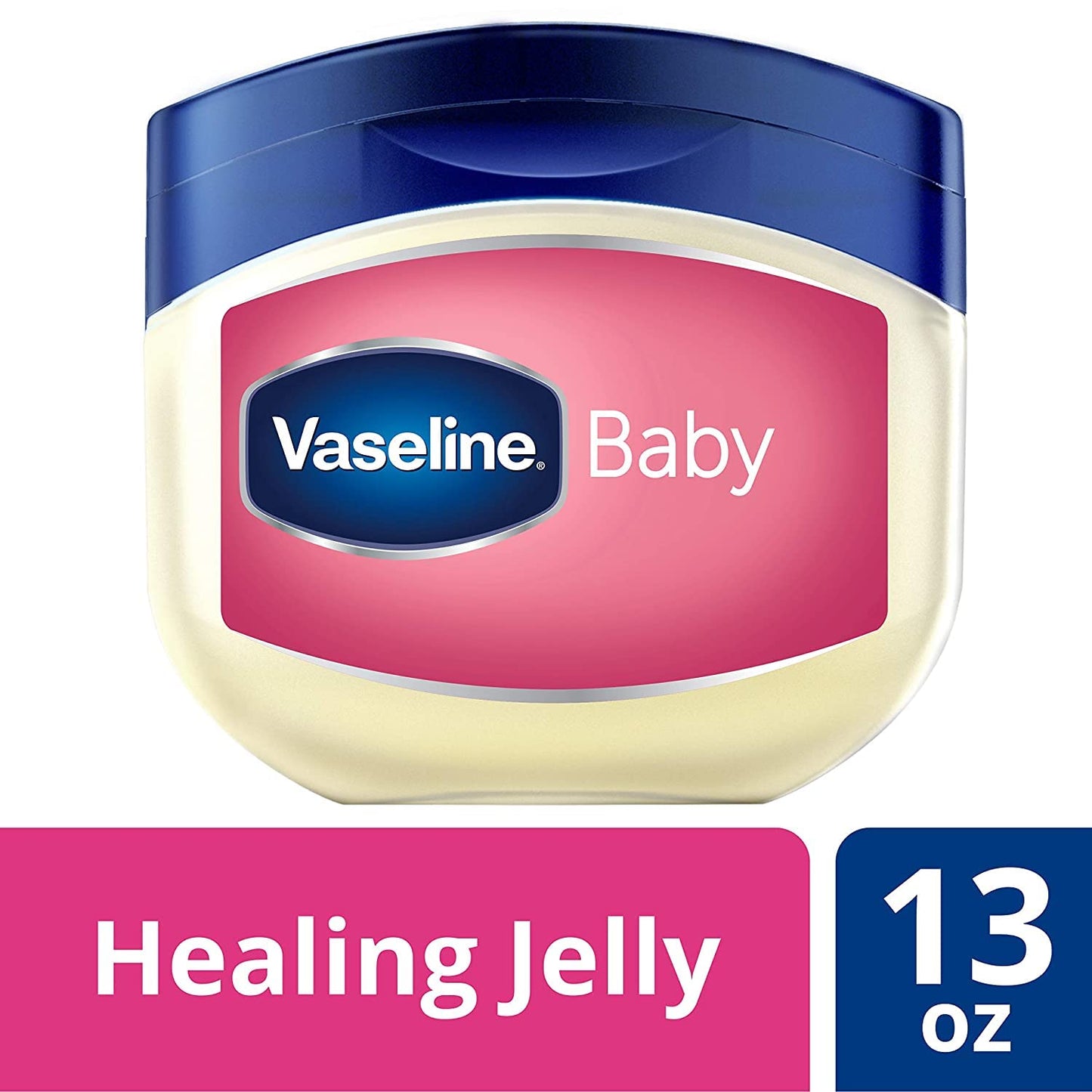 Vaseline Petroleum Jelly for Babies 13 oz Jars 4-Pack – Safe Moisturizer for Kids' Bath Time Routine