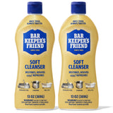 Bar Keepers Friend Soft Cleanser Liquid, Elegant Home Care for High-End Fixtures and Stainless Surfaces, 26 oz x 2