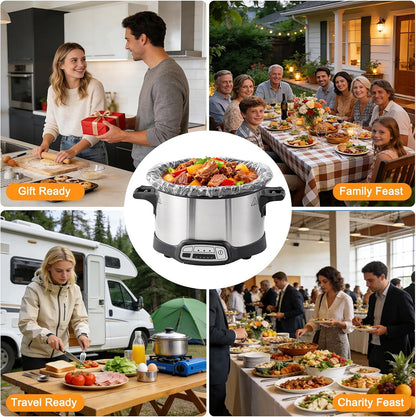 VCLPOWER Slow Cooker Liners – Clutter-Free Kitchen Cleanup, Pre-Folded 13x21 In Liners, 20 Count