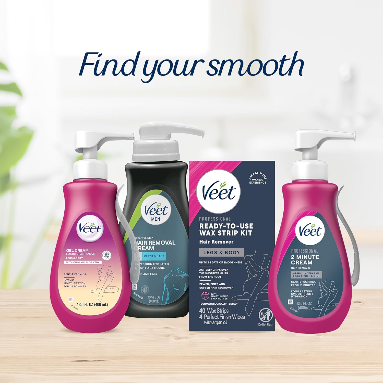 Veet Botanical-Infused Depilatory Gel – Luxury Hair Removal with Fresh Aloe & Violet Blossom Elegance