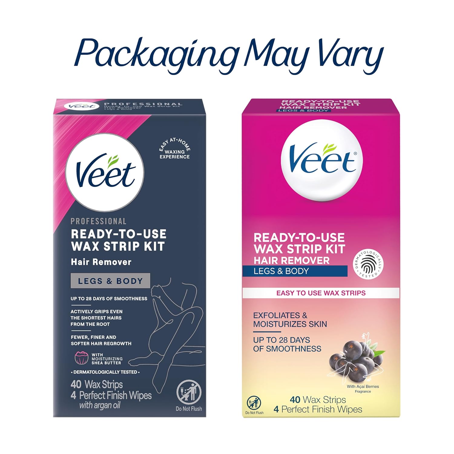 VEET Streamlined Waxing Kit – Minimal Prep, Maximum Results, Straight-From-Box Body Hair Removal