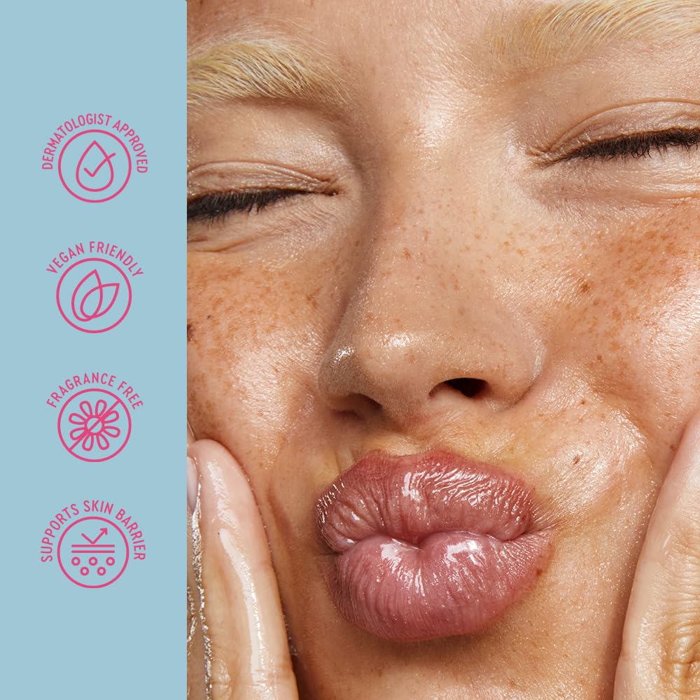 vegan, cruelty-free, fragrance-free, alcohol-free, non-comedogenic formulation suitable for all skin types