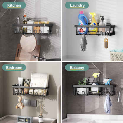 Veken Shower Caddy 6-Pack – Valentine's Day Gift for Her, Powder-Coated Rustproof Shower Organizer