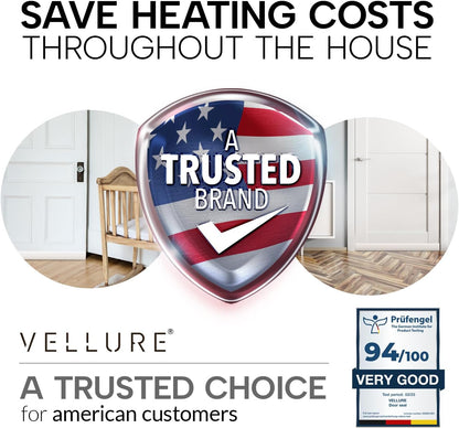 Vellure® Door Sweep Weather Stripping – Portable Garage Entryway Barrier, Trims to Fit Any Exterior Door