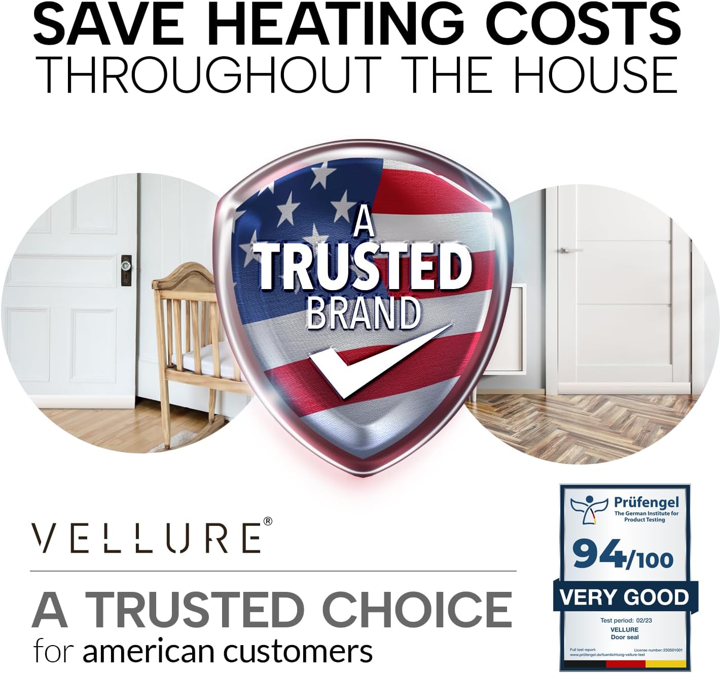 Vellure® Door Sweep Weather Stripping – Portable Garage Entryway Barrier, Trims to Fit Any Exterior Door