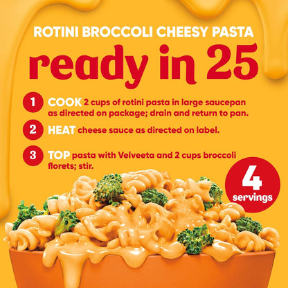 Velveeta Original Cheese Sauce Pouches – Quick Weeknight Dinner Solution for Busy Parents, Ready-to-Heat Mac and Cheese Topping