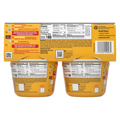 Velveeta Shells & Cheese Microwaveable Single-Serve Cups – Clutter-Free Pantry Staple for Studio Apartments, 2.19 oz 4-Pack