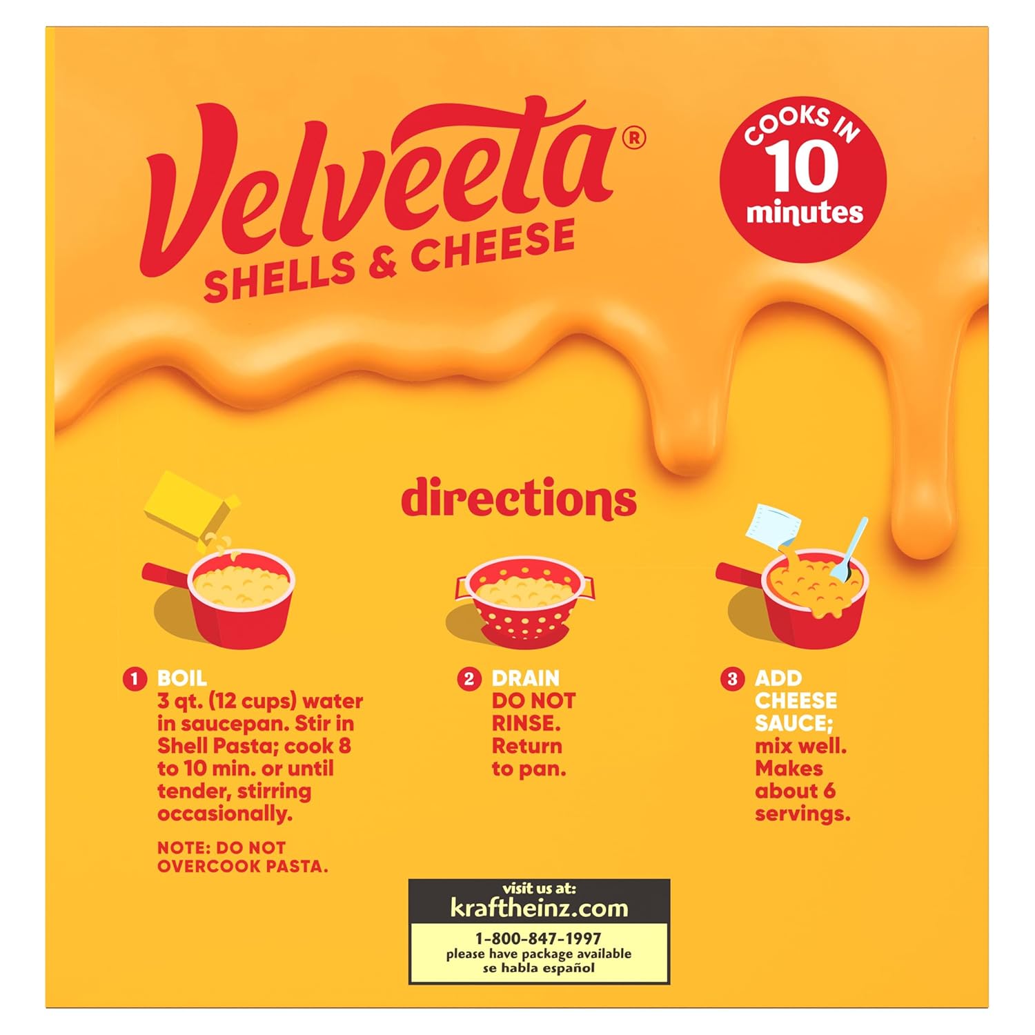 Velveeta Shells & Cheese Original 24 oz Box – Quick Weeknight Pasta Side for Kids Lunches and Dinner Tables