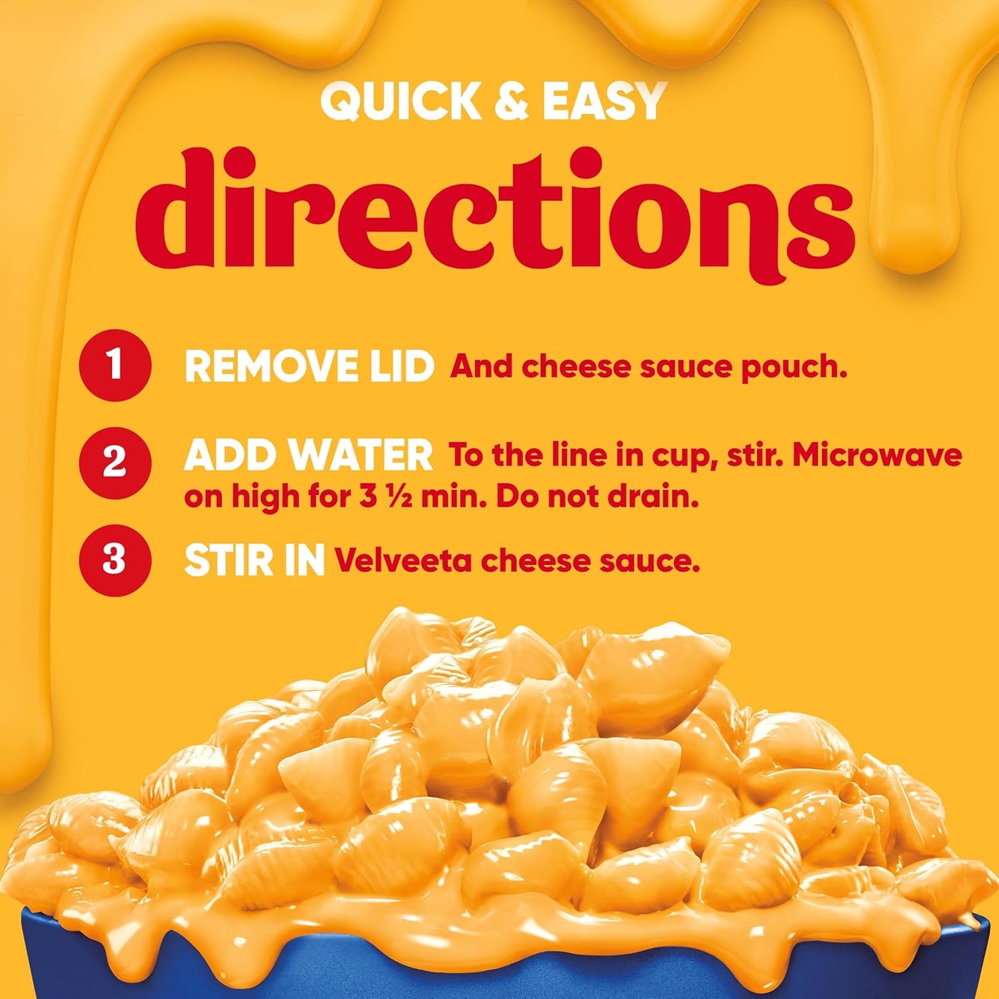 Velveeta Shells & Cheese Original Microwaveable Cup – Nostalgic College Care Package Pasta, 8 ct Gift Box
