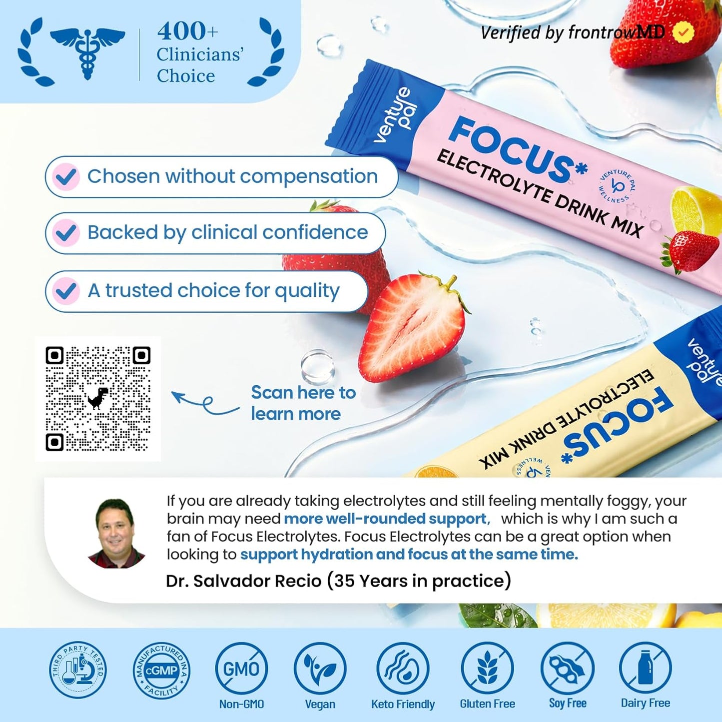 Venture Pal 2-in-1 Recovery Mix – Travel and Flight Hydration Sachets for Jet Lag and Long Road Trips