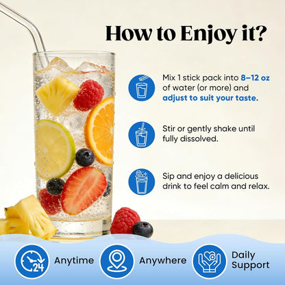 Venture Pal Calm Drink Mix – Bedtime Mindfulness Drink for Deep Relaxation, 12-in-1 Adaptogen Sleep Formula