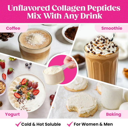 Venture Pal Multi Collagen Powder – Unflavored Collagen Peptides for Clutter-Free Wellness Routines