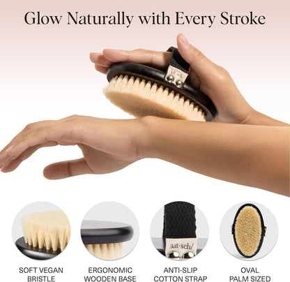 versatile for both dry brushing and wet shower use