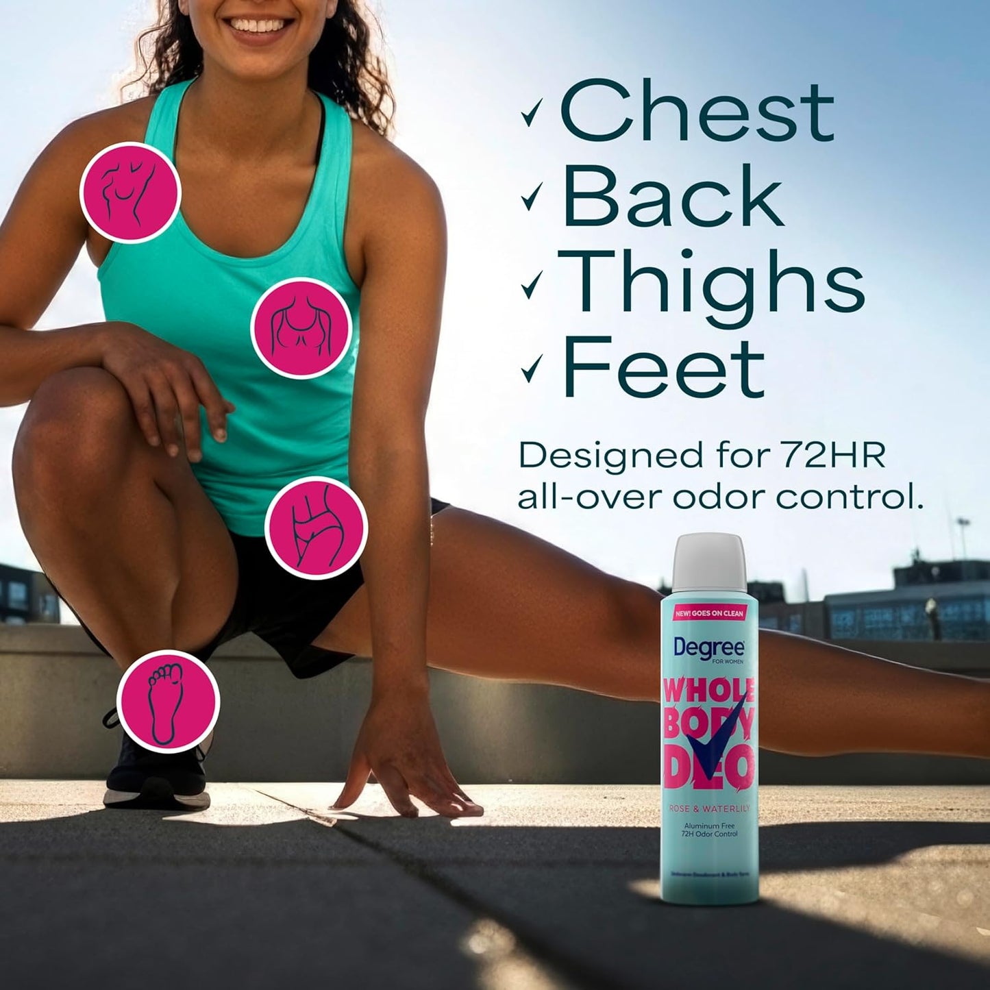 versatile whole-body application for pits, underboobs, lower back, thighs, feet and more