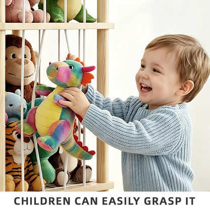 Vertical Stuffed Animal Organizer – Open-Air Plush Display for Cozy Bedroom Reading Corners and Decor