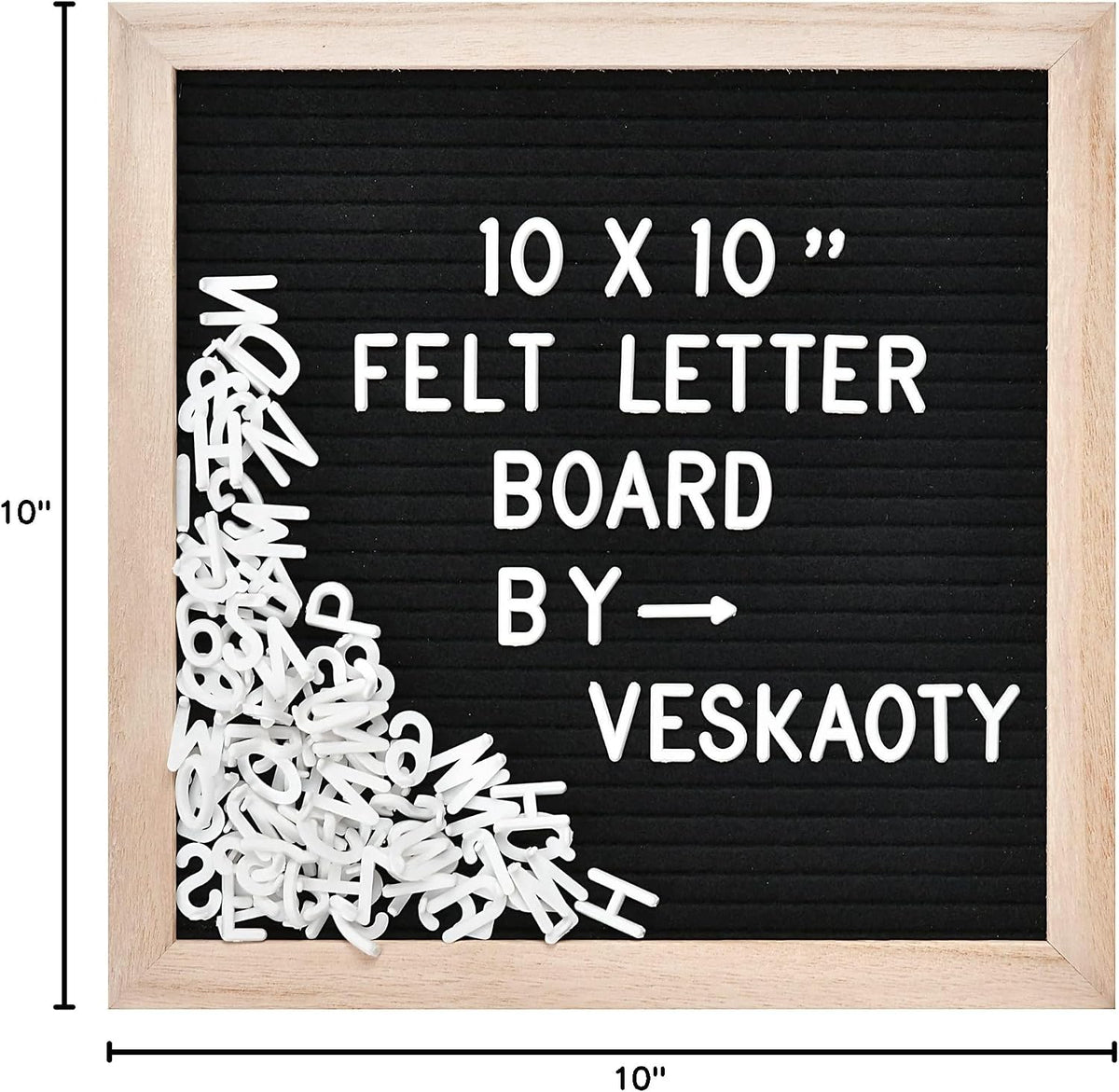 Veskaoty 10x10 Letter Board – Daily Focus Message Display for Desk and Office Wall