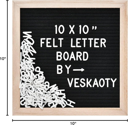 Veskaoty 10x10 Letter Board – Daily Focus Message Display for Desk and Office Wall