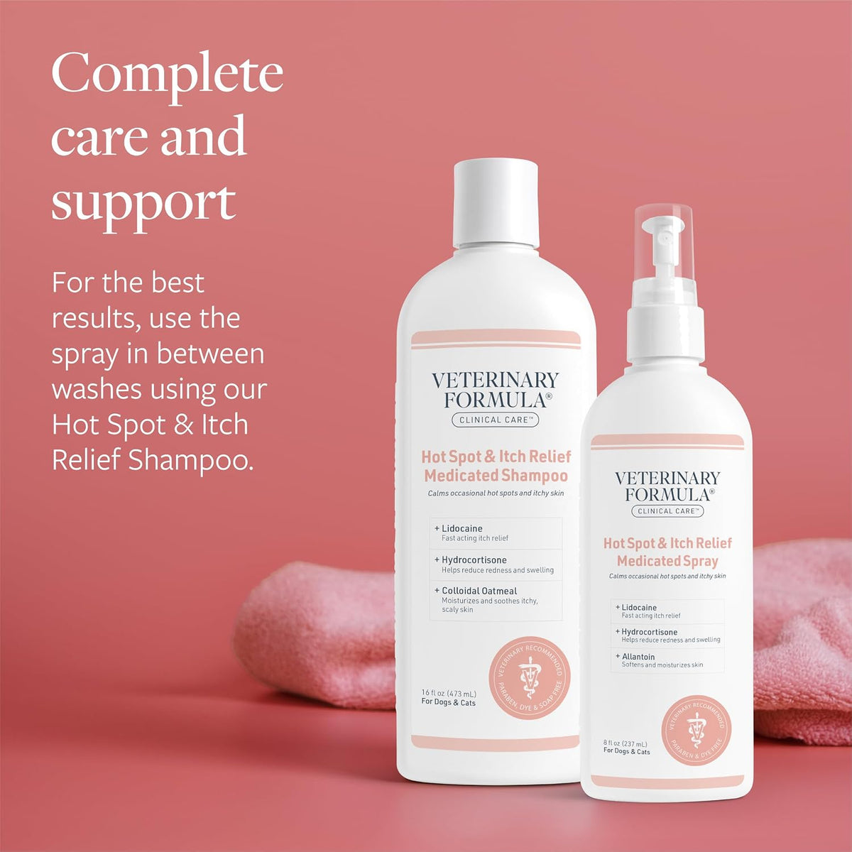 Veterinary Formula Clinical Care Hot Spot & Itch Relief Spray for Dogs & Cats – Thoughtful Gift for Multi-Pet Households