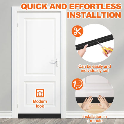 VibraGate Door Sweep for Bottom of Door – Quiet Nursery Doorway Comfort, Draft-Free Rest Environment
